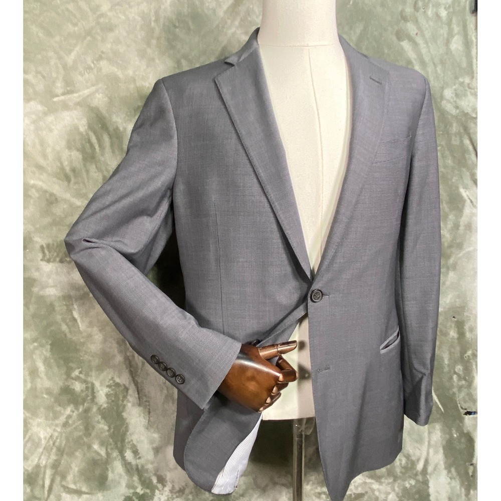 Brooks Brothers Blazer‎ Mens 40R Gray Check Explorer Fitzgerald Fit Sport Coat